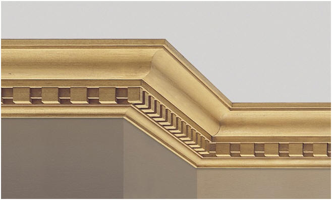  OAK707 Ornamental DENTIL CORNICE MLDG OAK 27/32"x5-1/2"