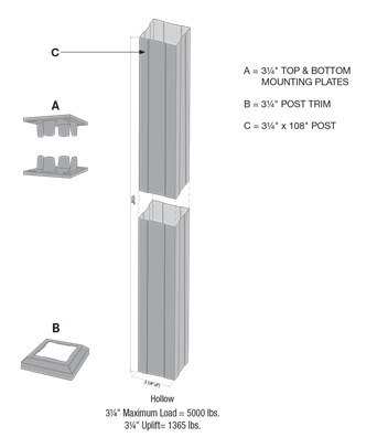 3-1/4" Porch Posts