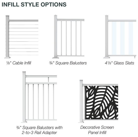 RDI Avalon Aluminum Railing Infill Options