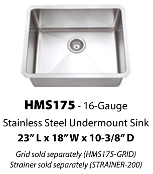 HM175 Handmade Stainless Sink