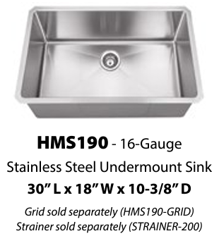 HMS190 Handmade Stainless Sinks