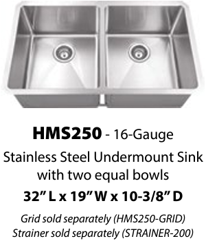 HMS250 Handmade Stainless Steel Sink